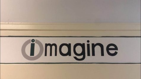 Imagine: One of iSchool's three inspirtational words located on the fifth floor, near Ms. Strassler's room.
