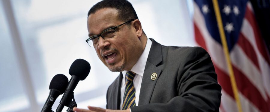 Keith Ellison (D-WI) speaks at a conference about Islamophobia in August. Ellison is the first Muslim Representative of the U.S. House.