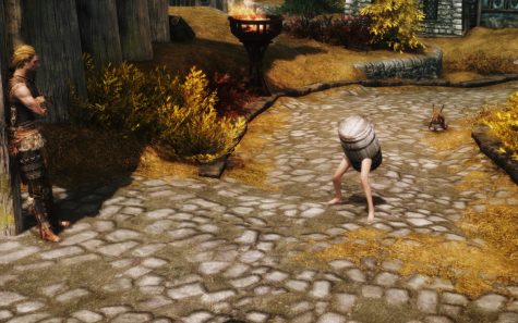 That's right: It's a barrel with legs. For laughs, players can download a mod to give NPC's (and themselves) a new player model.