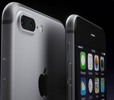 The space gray model of the iPhone 7 Plus. 