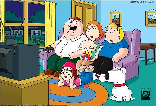 Peter, Lois, Meg, Stewie, Chris & Brian Griffin are the focal point behind the pure gold that is Family Guy!