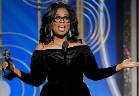Oprah Winfrey accepting her Cecil B. DeMille award