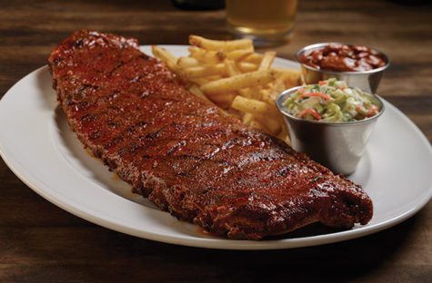 The ribs and fries is a common dish at the Hard Rock Cafe.