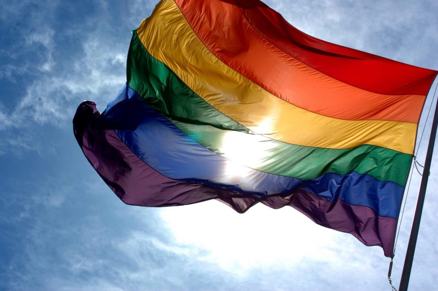 The LGBTQ+ pride flag