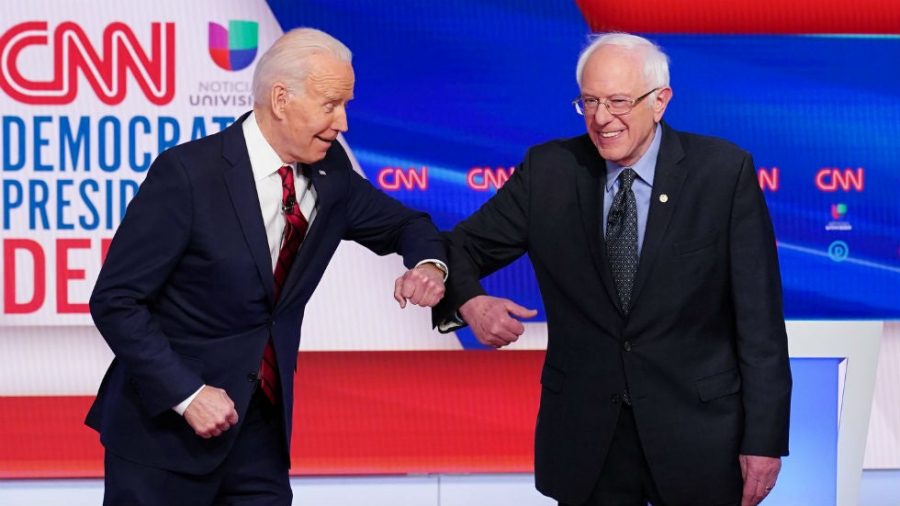 The current candidates still in the race shown above on Jan. 14th, 2020 at Des Moines, Iowa. Former Vice President Joe Biden (left) and Sen. Bernie Sanders of Vermont (Right)

