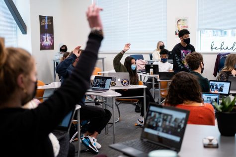 While social distancing and wearing masks, students adapt to the new sense of normal as they return to school.
Photo Credit:
https://co.chalkbeat.org/2021/5/20/22446726/denver-public-schools-later-middle-high-school-start-times 
