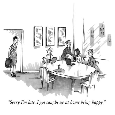 (Example of a cartoon from the New Yorker magazine)