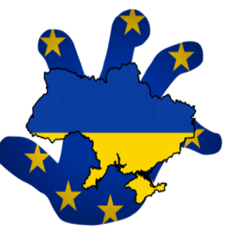 The flag of Urkaine
https://publicdomainvectors.org/en/free-clipart/EU-grabbing-Ukraine-vector-illustration/11434.html